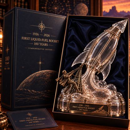 🚀 First Flame Legacy™ – 1926–2026 Rocket Centennial Whiskey Decanter with Collector’s Box 🥃