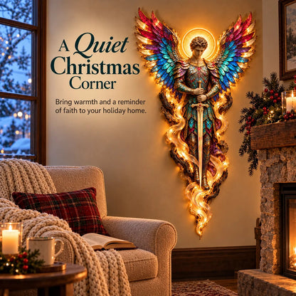 ✝️ Heavenly Radiance™ Lighted Angel Wall Sculpture ✨