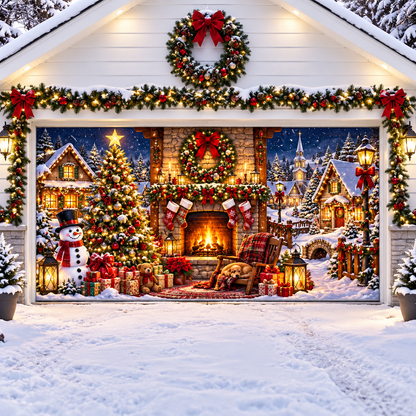 🔥LAST DAY 50% OFF🎄 Christmas Garage Door Cover 🚗✨
