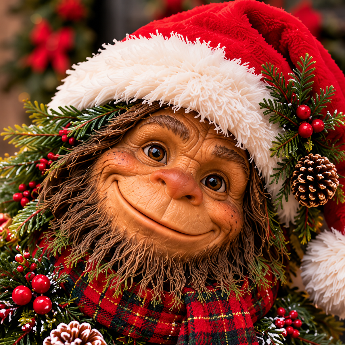 Christmas Bigfoot Welcome Decor