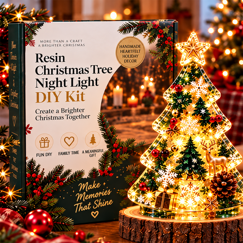 Christmas Resin Night Light DIY Kit – Handmade Glowing Holiday Keepsake