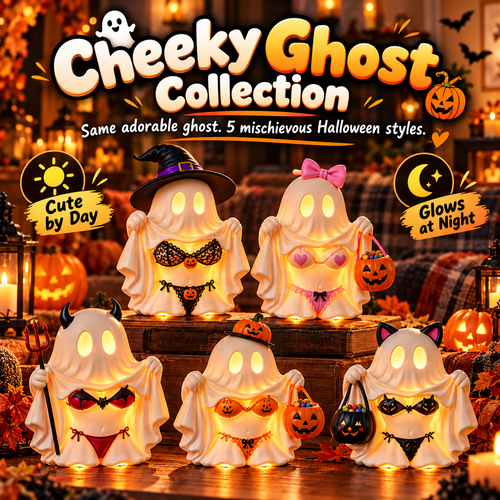 👻Cheeky Ghost Halloween Tabletop Decor – 5 Mischievous Styles