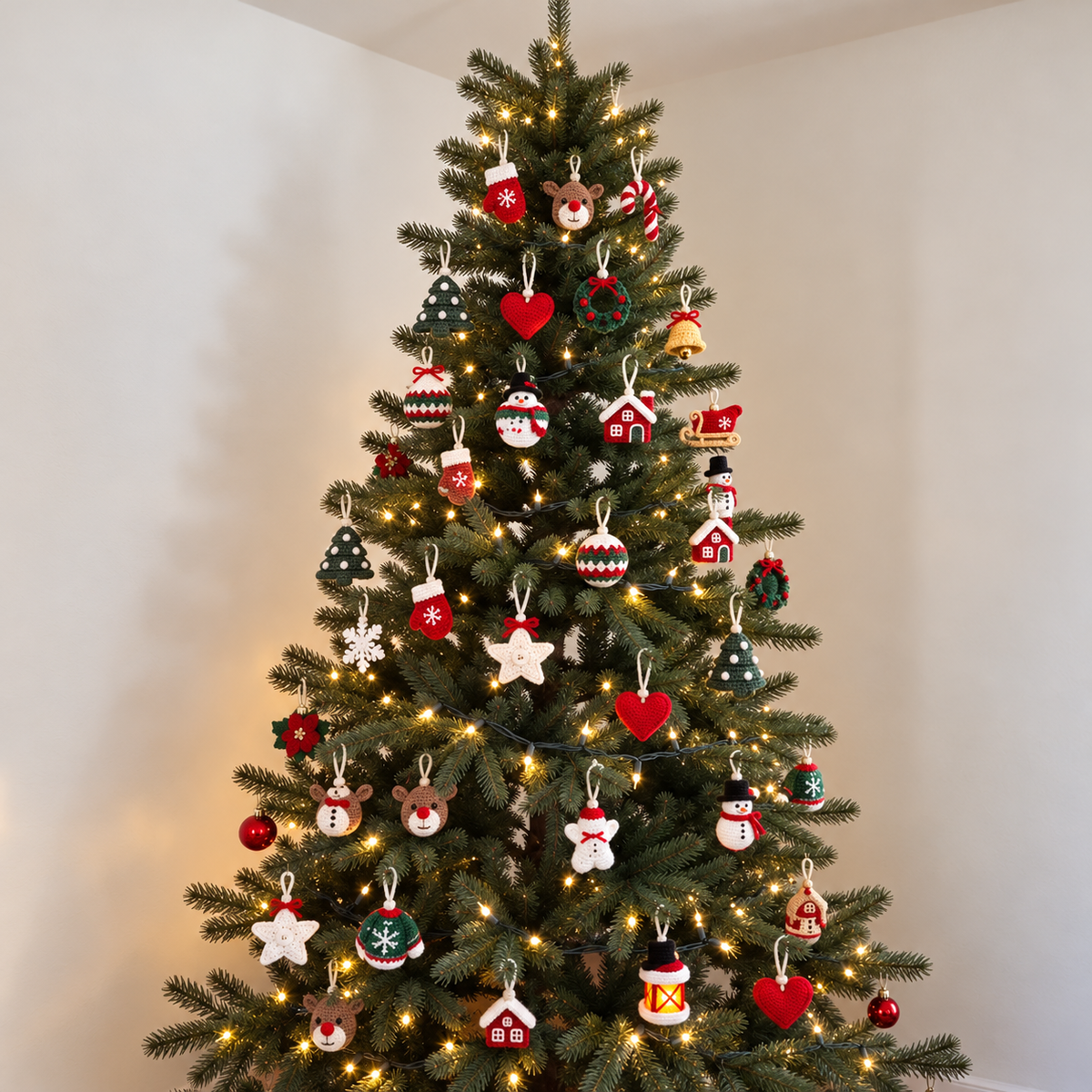 🎄 24-Day Crochet Christmas Advent Calendar – 24 Surprise DIY Ornament Kits to Make & Hang 🧶