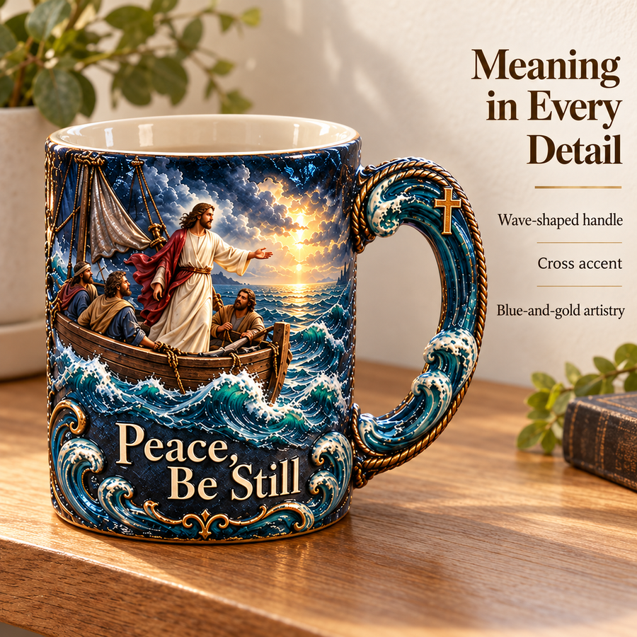 Warm mug reveals Jesus calming the storm