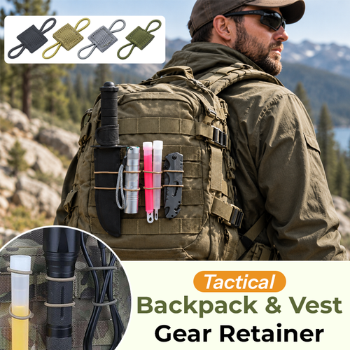 Tactical Dual-Loop Gear Retainer Clips – Lightweight Multi-Purpose Accessory Holder for Backpacks