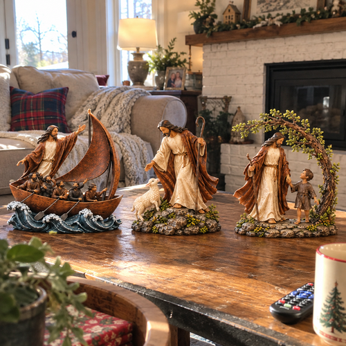 Through Every Storm, Never Alone – Jesus Story Sculpture Collection