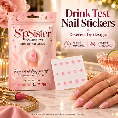 Drink Test Nail Stickers – Discreet Color-Changing Nail Decals for Nights Out
