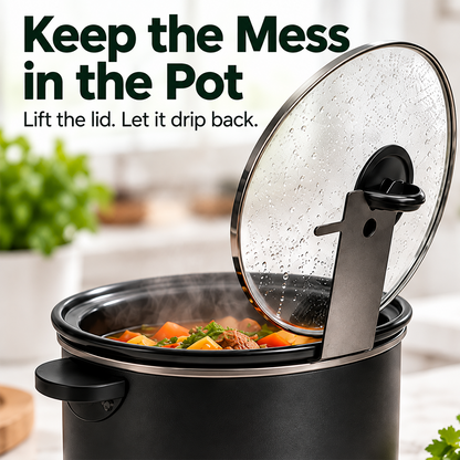 Multifunctional Pot Lid & Utensil Stand | Upright Lid Holder with Anti-Slip Base for Cleaner, Less-Cluttered Cooking