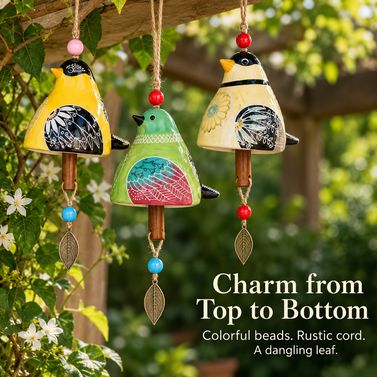🐦 Ceramic Bird Hanging Ornament