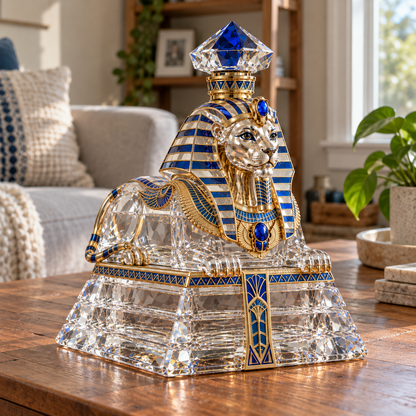 The Sphinx’s Legacy Whiskey Decanter — Royal Blue & Gold Limited Collector’s Edition