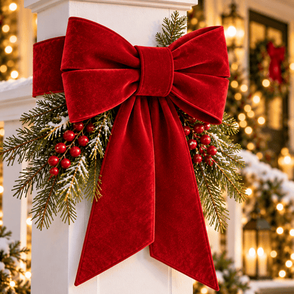 Christmas Porch Bow Decorations