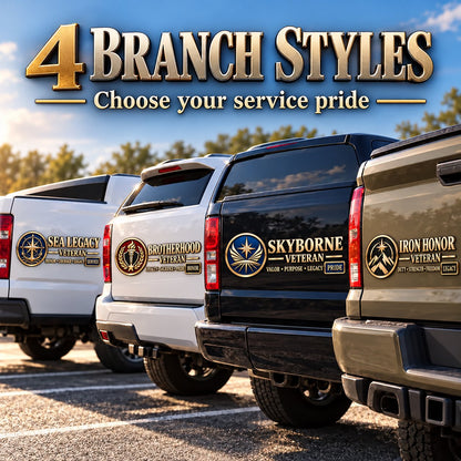 🎖️ 3D Veteran Legacy Metal Auto Emblem – 4 Designs, One Unbreakable Honor
