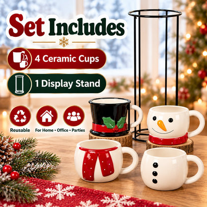 ☃️🎄 Snowman Stacking Cups — Create A Cozy Winter Moment With Every Sip!
