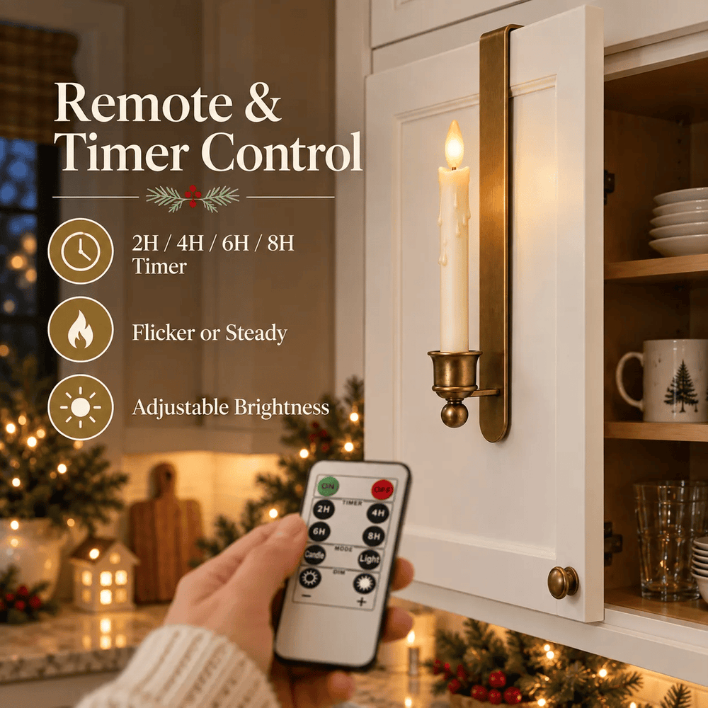 Remote control with timer options, light modes and brightness controls