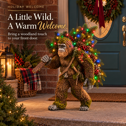 🎄 Woodland Sasquatch – Lighted Christmas Porch Decor