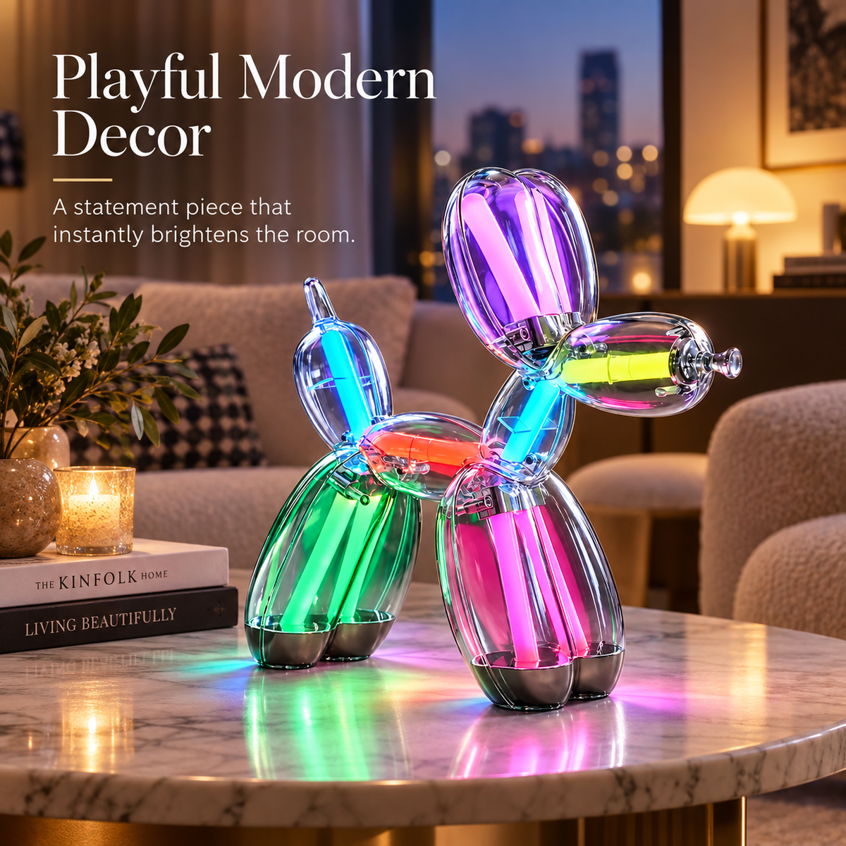 Glow Pup™ Light-Up Statement Sculpture
