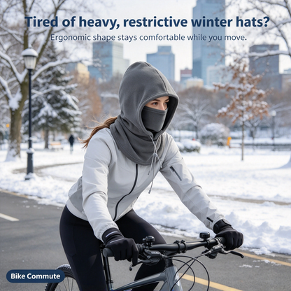 🥶 2-in-1 Winter Face Mask & Warm Hat, Windproof Cold-Weather Protection🎁