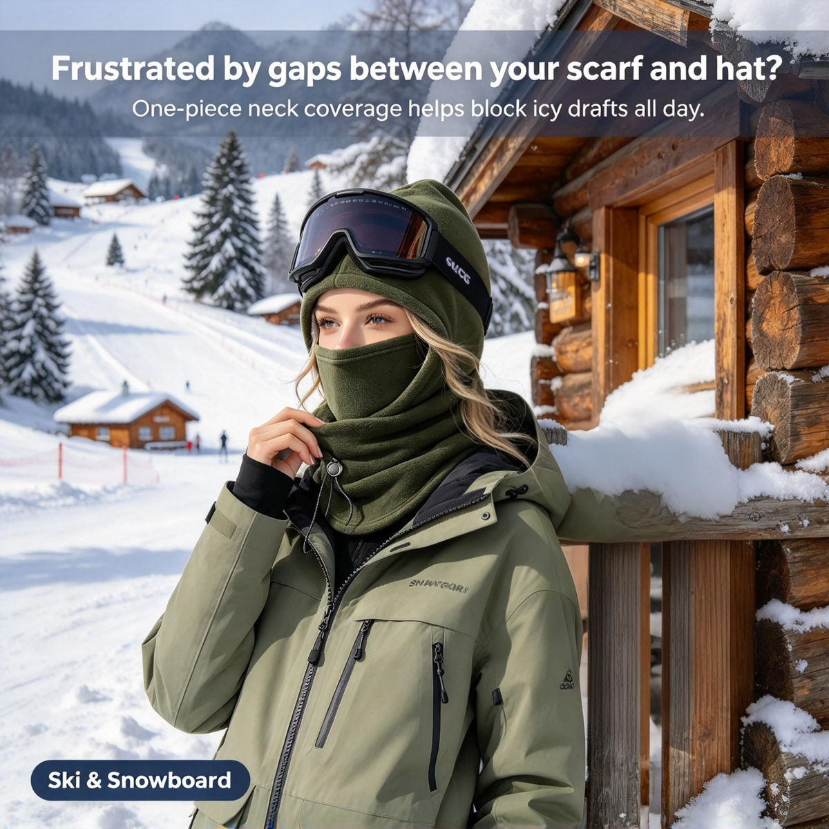 🥶 2-in-1 Winter Face Mask & Warm Hat, Windproof Cold-Weather Protection🎁