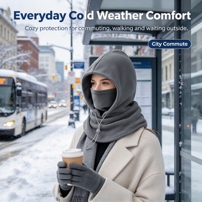 🥶 2-in-1 Winter Face Mask & Warm Hat, Windproof Cold-Weather Protection🎁
