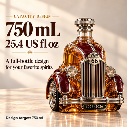 Route 66 100th Anniversary Whiskey Decanter – Vintage Car Edition