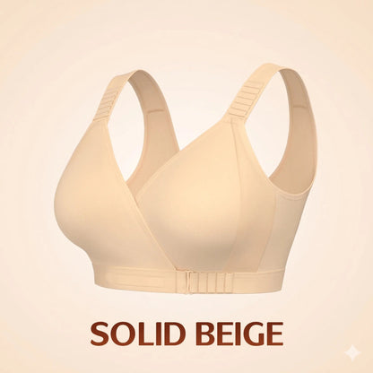 EaseWrap™ Front-Closure Wireless Comfort Bra – Adjustable Straps & Gentle Support