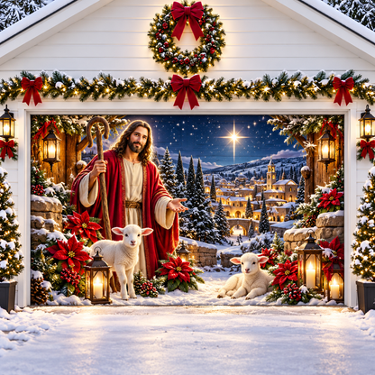 🔥LAST DAY 50% OFF🎄 Christmas Garage Door Cover 🚗✨