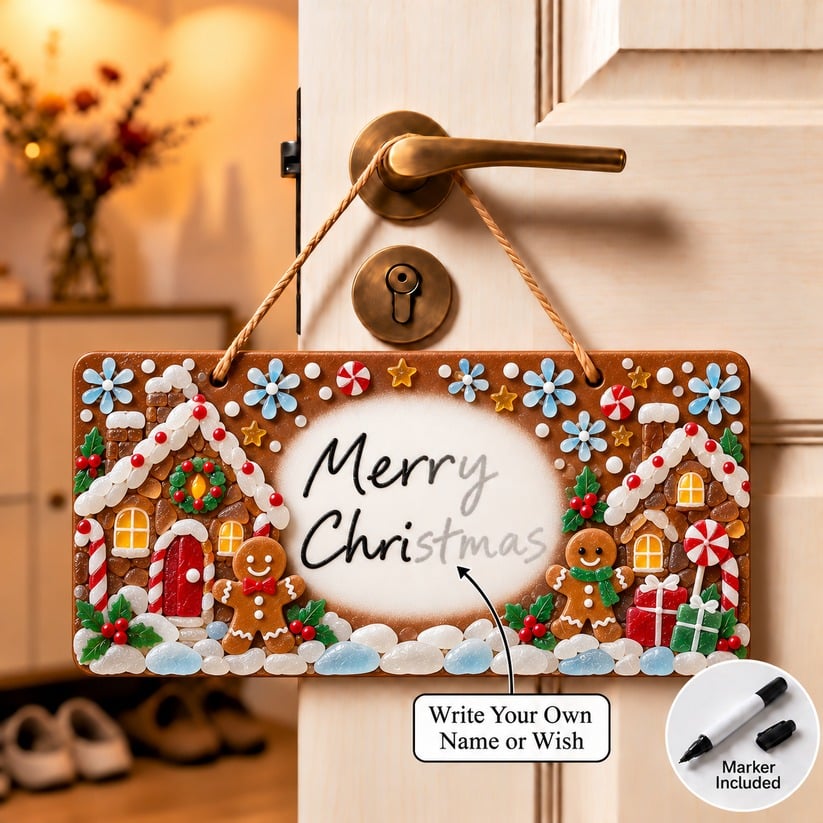 ⏳ Last Day 49% OFF – 🎄 Beginner-Friendly DIY Sea Glass Christmas Hanging Sign Kit | 8 Festive Designs with Handwritten Personalization ✍️