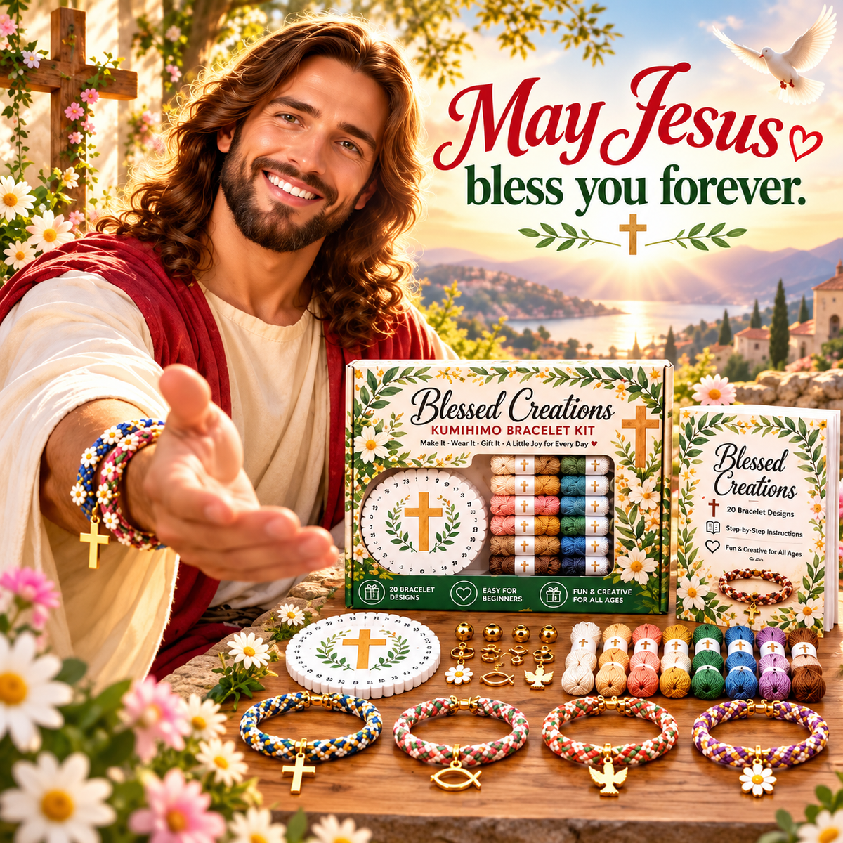 🙏✝️ Faith & Love DIY Christian Bracelet Making Kit