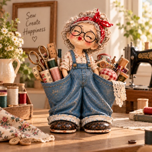 💋 Meet Your New Little Helper! ❤️ Retro Girl Multi-Purpose Organizer & Cute Home Decor