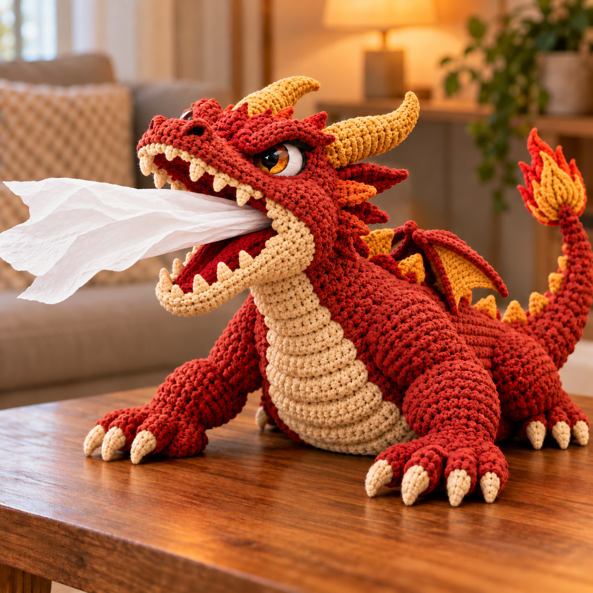 🐉 DIY Crochet Tissue Box Kit | Funny Fantasy Home Decor 🧶