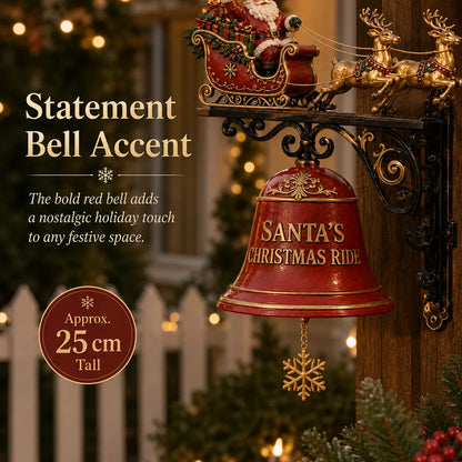 🎅 Santa Sleigh with Reindeer & Bell | 3D Christmas Outdoor Decoration🔔