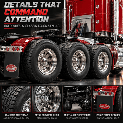 🔥LAST DAY 49%🚛 Candy Apple Red American Truck Model Kit – Build Your Own Classic Semi Truck