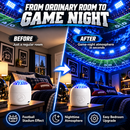 Football Stadium Room Projector – 6 Scene Films for Bedrooms, Game Rooms & Man Caves