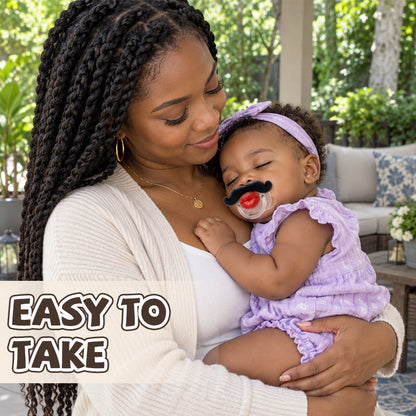Funny Baby Mustache & Red Lips Pacifier