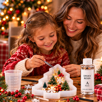 Christmas Resin Night Light DIY Kit – Handmade Glowing Holiday Keepsake
