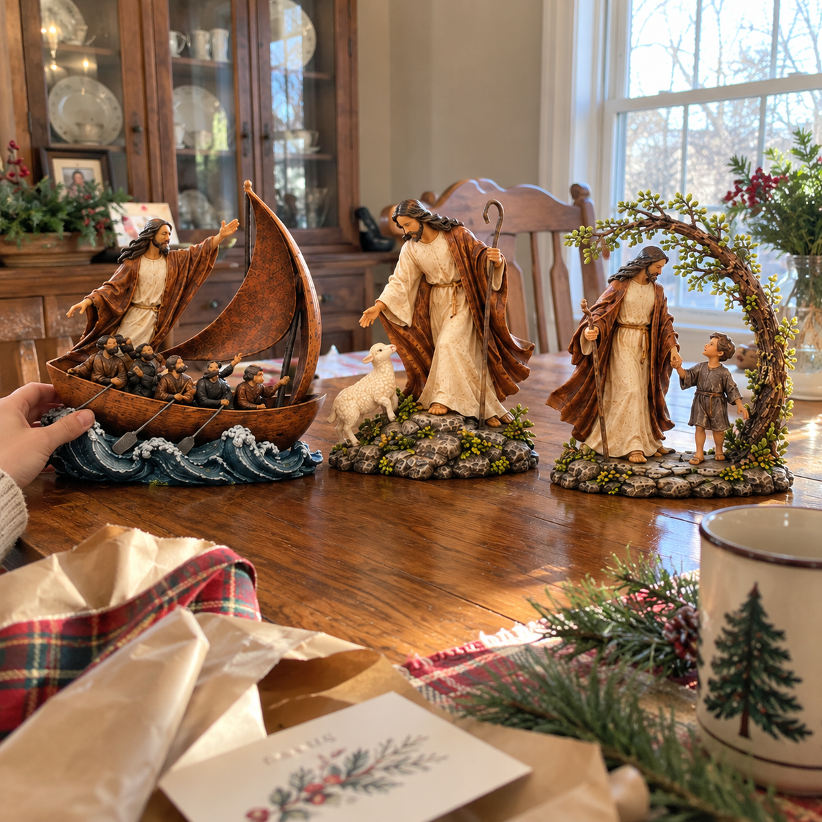 Through Every Storm, Never Alone – Jesus Story Sculpture Collection