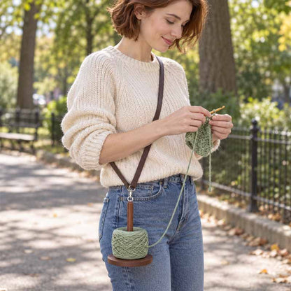 🧶 Portable Yarn Holder with Spinning Winding Stand