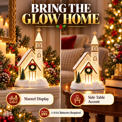 The Little Christmas Church – Lighted Snowy Church Decor