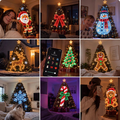 ⚡️FREE SHIPPING🔥-Smart Animated Christmas Tree Lights – App-Controlled LED Effects