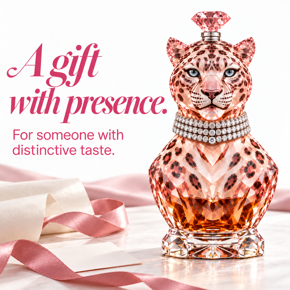 🐆 Wildly Elegant Pink Leopard — Limited Collector’s Edition | Vase, Diffuser & Decanter ✨