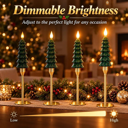 Remote Control Christmas Tree LED Candles – Flameless Flickering Holiday Decor