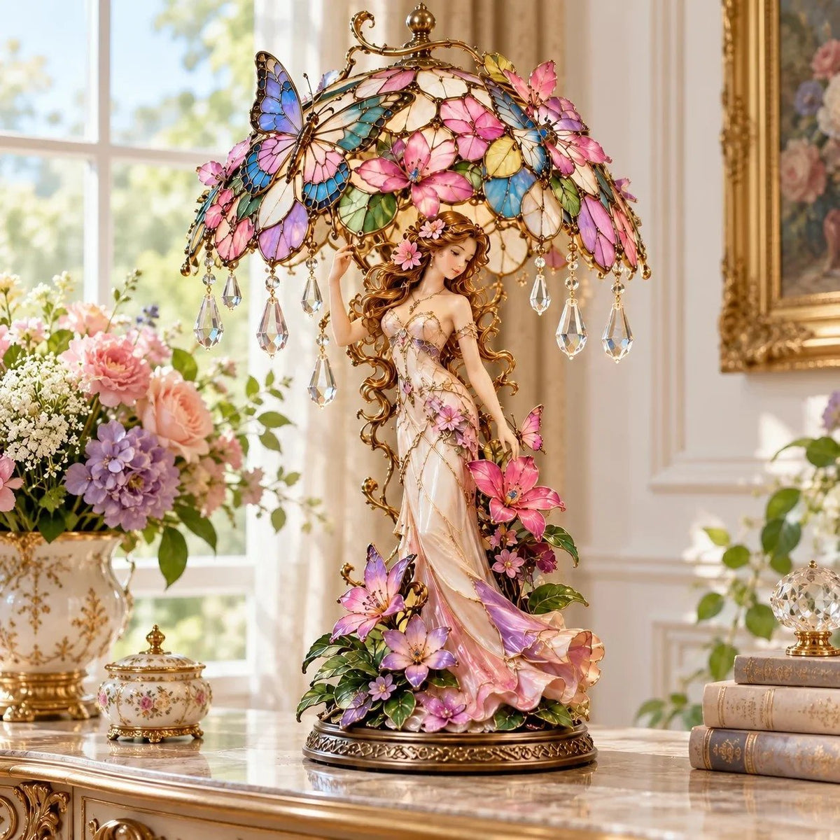 Enchanted Butterfly Garden Table Lamp