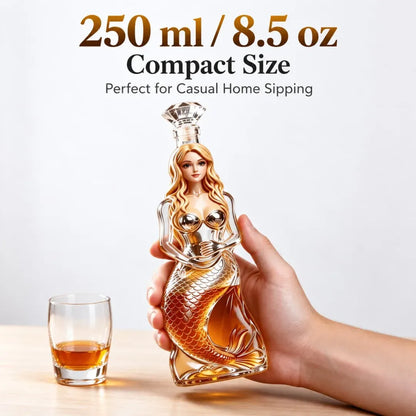 Enchanted Mermaid Glass Whiskey Decanter