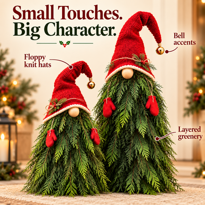 🎄 2-Piece Whimsical Christmas Gnome Porch Decor Set 🎁