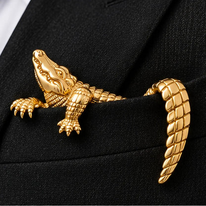 🦁✨ Luxury Sculpted Animal Brooch – Premium Statement Piece for Suits & Blazers