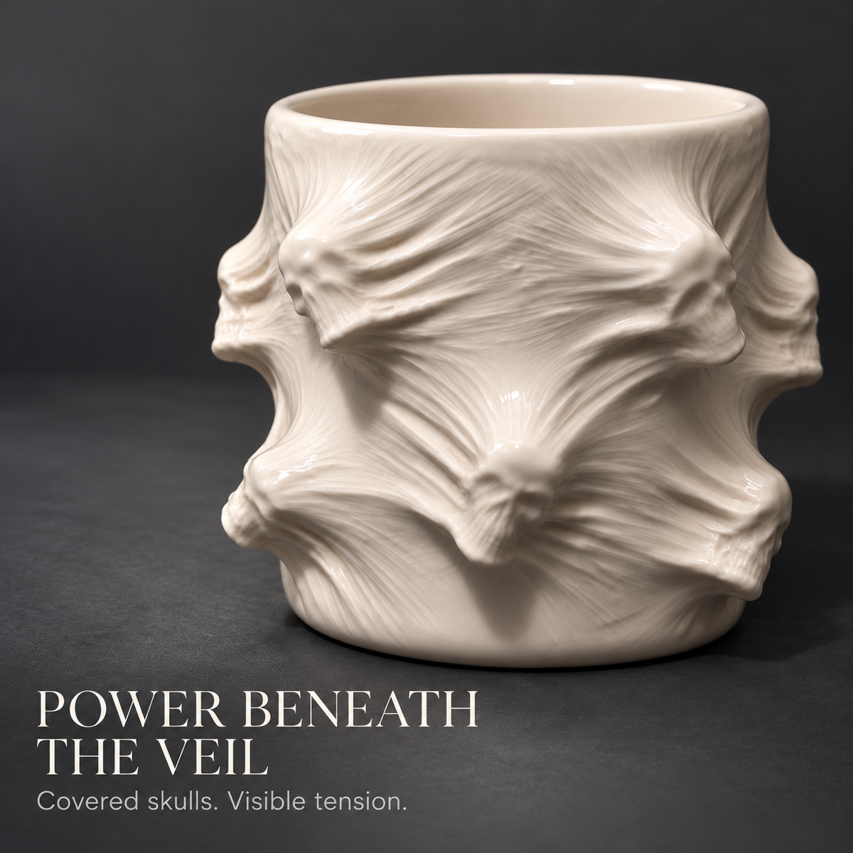 💀 Unbound Souls – Sculptural Skull Vessel 🖤