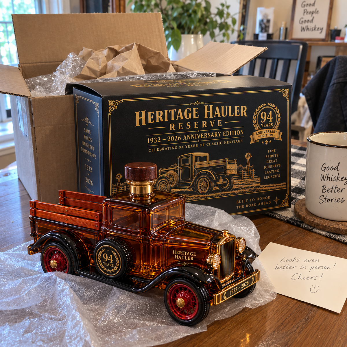 🚚 Heritage Hauler Reserve – 94th Anniversary Vintage Truck Whiskey Decanter (1932–2026) | Collector's Edition Gift