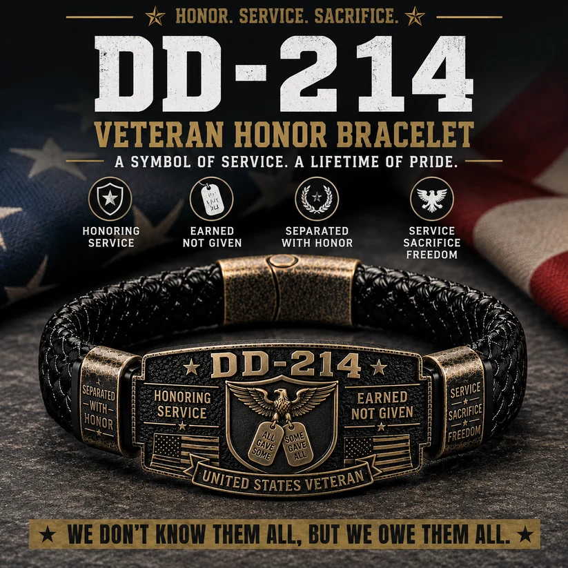100% Handmade DD-214 Veteran Honor Bracelet(𝐂𝐡𝐚𝐝 𝐒𝐦𝐢𝐭𝐡 𝐇𝐚𝐧𝐝𝐦𝐚𝐝𝐞®)