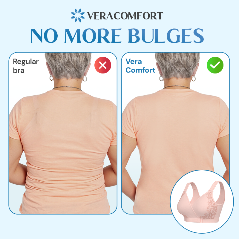 EaseWrap™ Front-Closure Wireless Comfort Bra – Adjustable Straps & Gentle Support