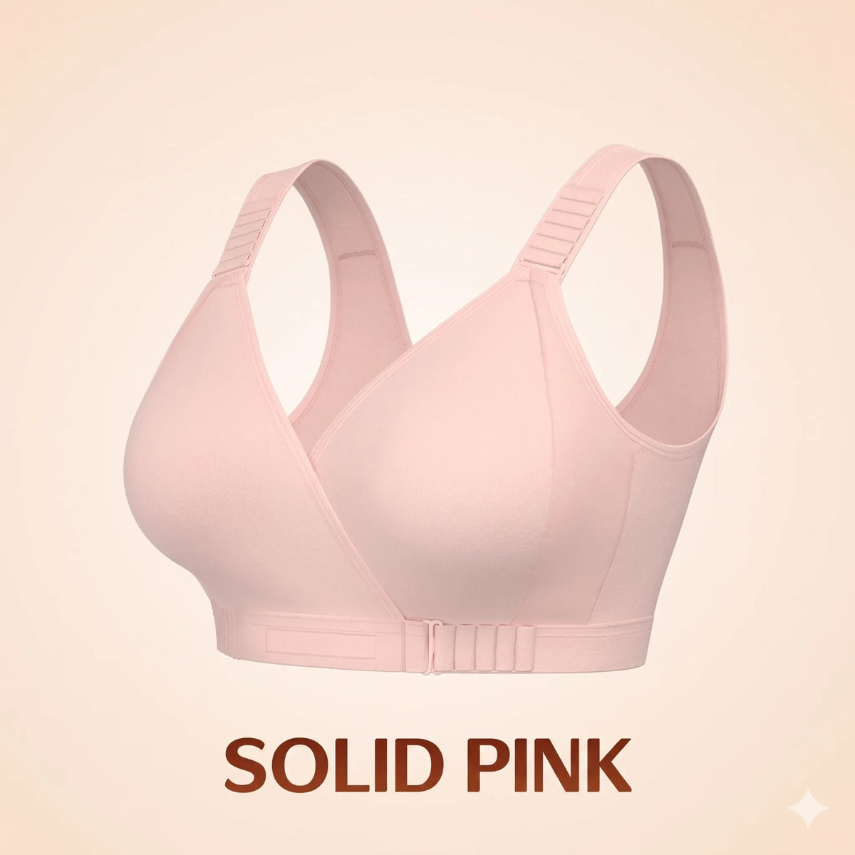 EaseWrap™ Front-Closure Wireless Comfort Bra – Adjustable Straps & Gentle Support